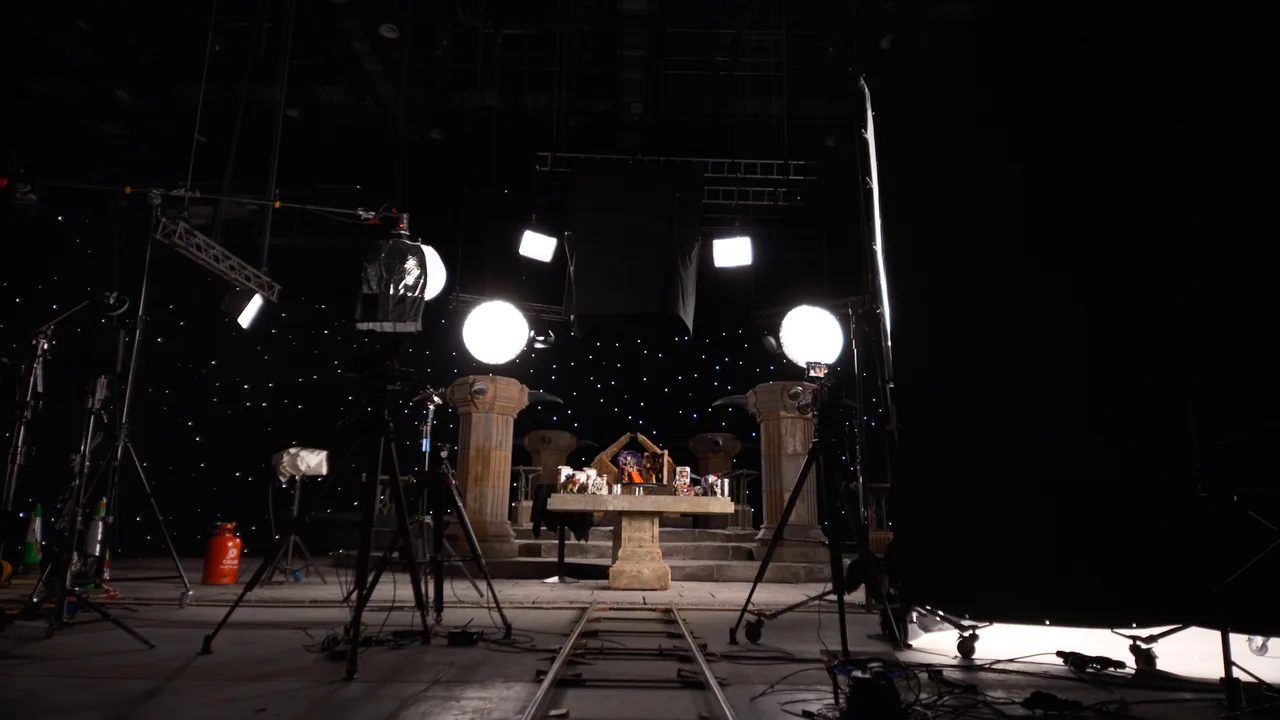The throne set on the Masters of the Universe publicity days