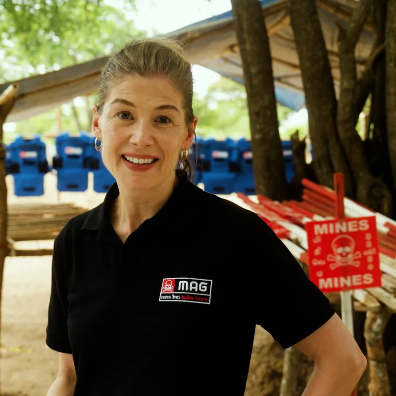 In Sri Lanka with Mines Advisory Group and Rosamund Pike